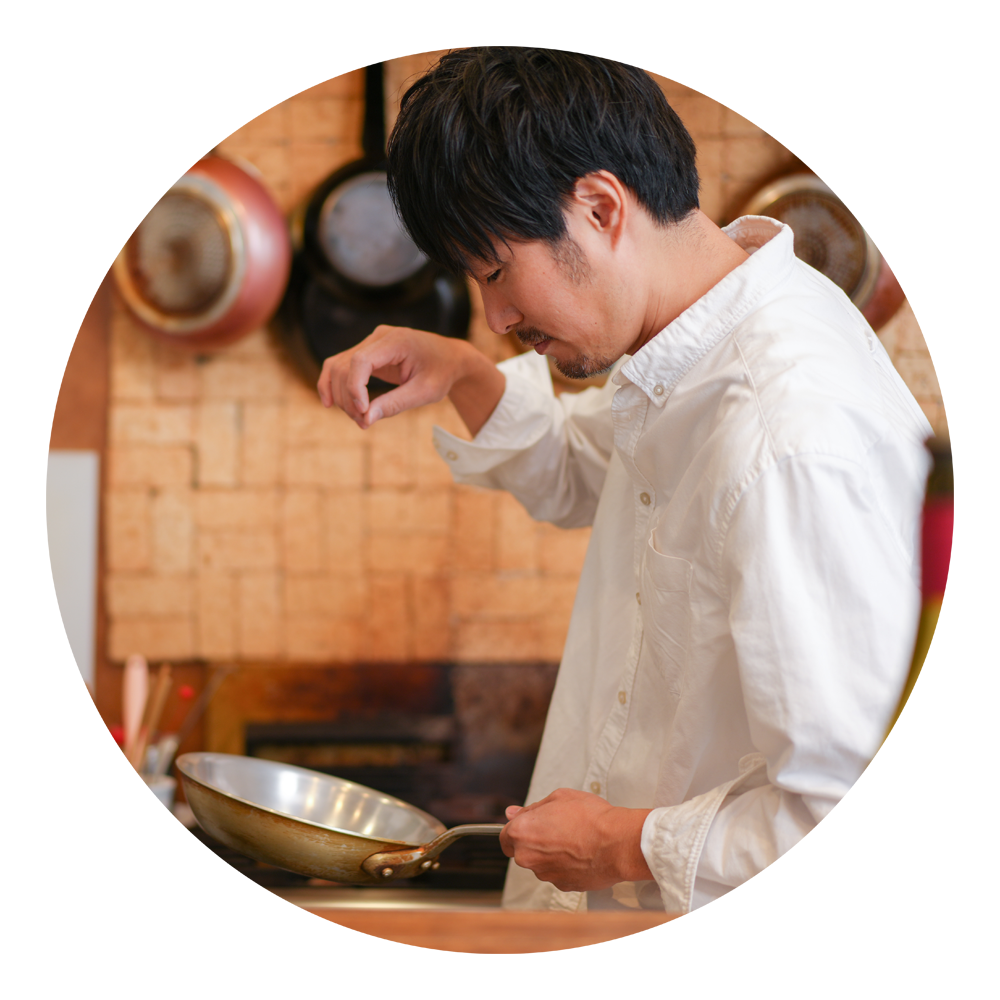 料理する様子